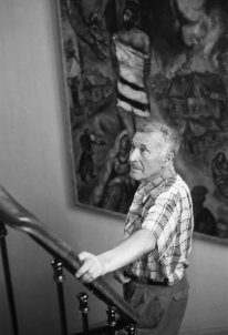 Marc Chagall, dans sa propriété de Vence, en aout 1953