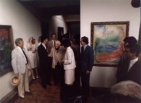 Marc Chagall fétait ses 97 ans, Danièle Mitterand, Jack Lang Juillet 1984,