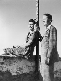 Maria Casarèset Jean Servais pendant de tournage de la Septième Porte, 1946. Tournage de La Septième Porte en 1946, Maria Casares et Jean Servais. Film d'André Zwobada qui fut produit au Maroc en deux langues ; Arabe et Français et sorti...