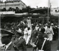 Le Roi Hassan II à Marrakech. Le Roi Hassan II à Marrakech.