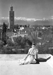 L'atlas enneigé et la Koutoubia de Marrakech.